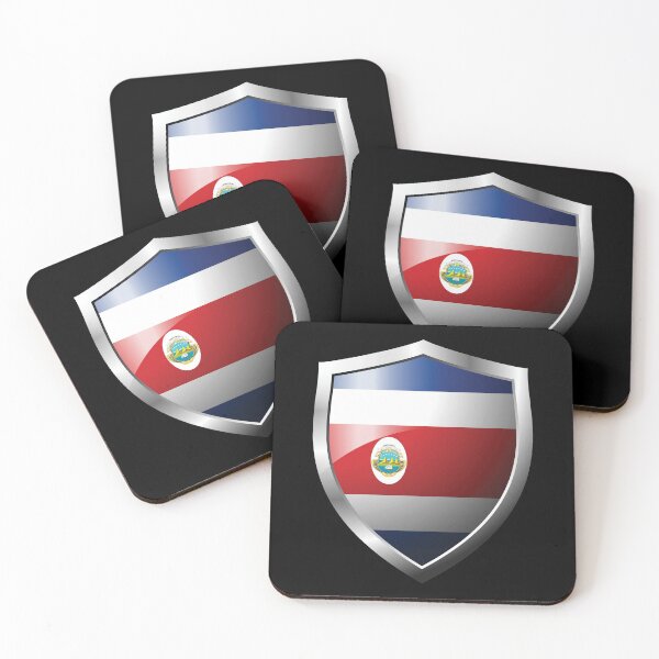 Item preview, Strong Costa Rica Flag Shield Country designed and sold by HelloFromAja.