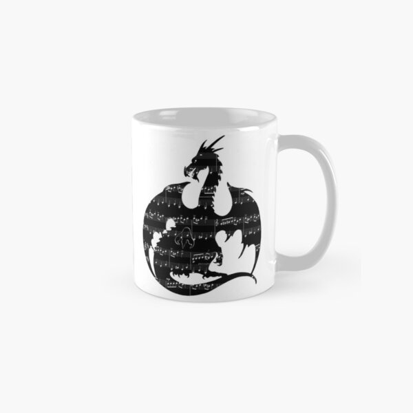 Music Dragon Silhouette Classic Mug