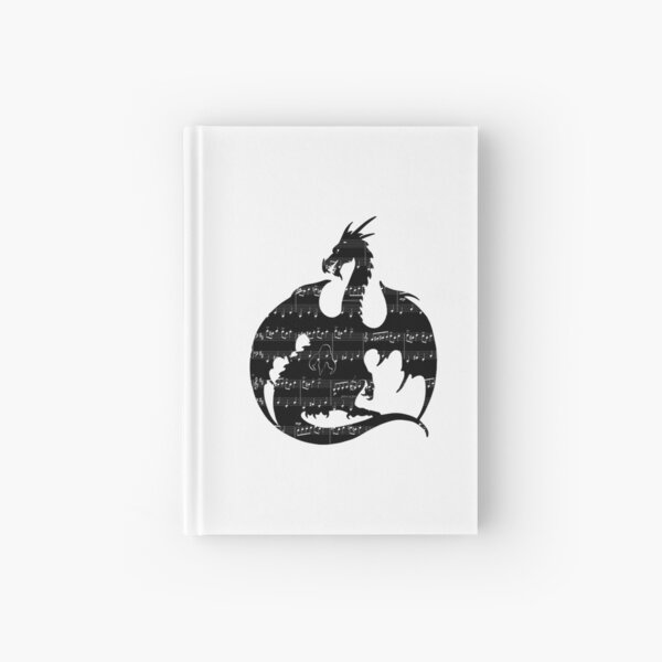Music Dragon Silhouette Hardcover Journal