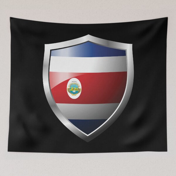 Item preview, Strong Costa Rica Flag Shield Country designed and sold by HelloFromAja.
