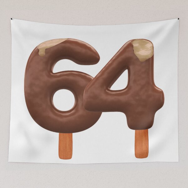 Item preview, 64 Ice Cream Sixty Four Number 3d Chocolate designed and sold by HelloFromAja.