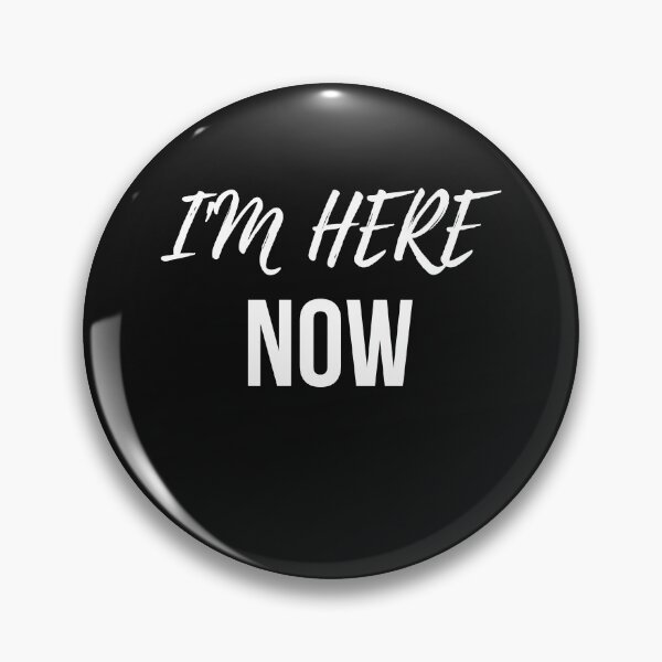 Item preview, I'm Here NOW! Fun Retro Creative Inspirational Face Mask  designed and sold by Paint4u.