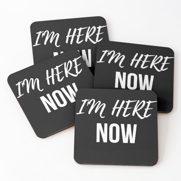 Item preview, I'm Here NOW! Fun Retro Creative Inspirational Face Mask  designed and sold by Paint4u.