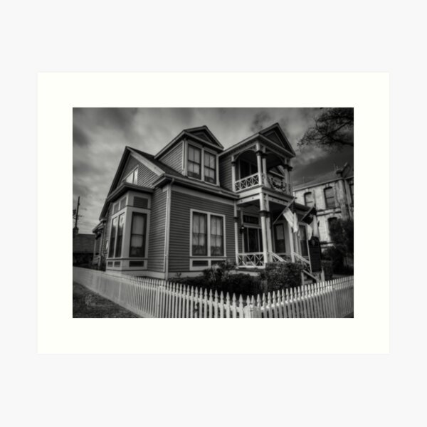 Item preview, Galveston - Powhatan and Mattie Wren House 001 BW designed and sold by Lance Vaughn.