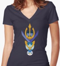 Awkward Penguin Portrait Women's Fitted V-Neck T-Shirt