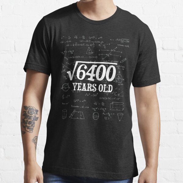 Mens Square Root Of 6400 Years Old Tshirt 80th Birthday Gift Medium Navy Birthday Shirts Amazon Partner Li Old Shirts 24 Birthday Gifts 33rd Birthday Gifts
