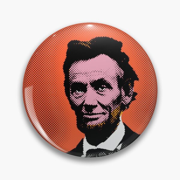 Artikelvorschau, Pop Art Lincoln mit orange Hintergrund entworfen und verkauft von OnlyPopArt.