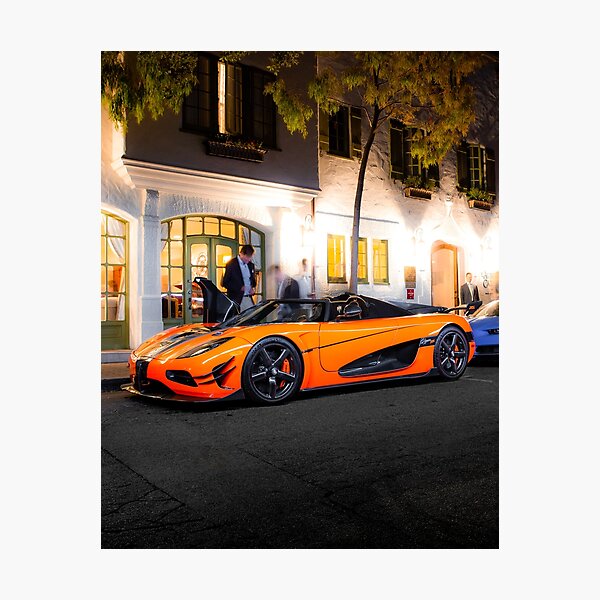 Koenigsegg Agera XS at Night Photographic Print