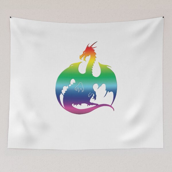 Item preview, Rainbow Dragon Silhouette designed and sold by ferinefire.