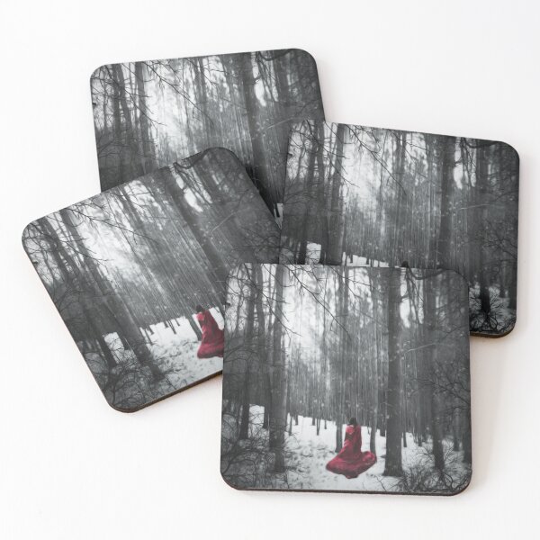 Item preview, Woman in Red Cloak Winter Forest designed and sold by Atticstudios.