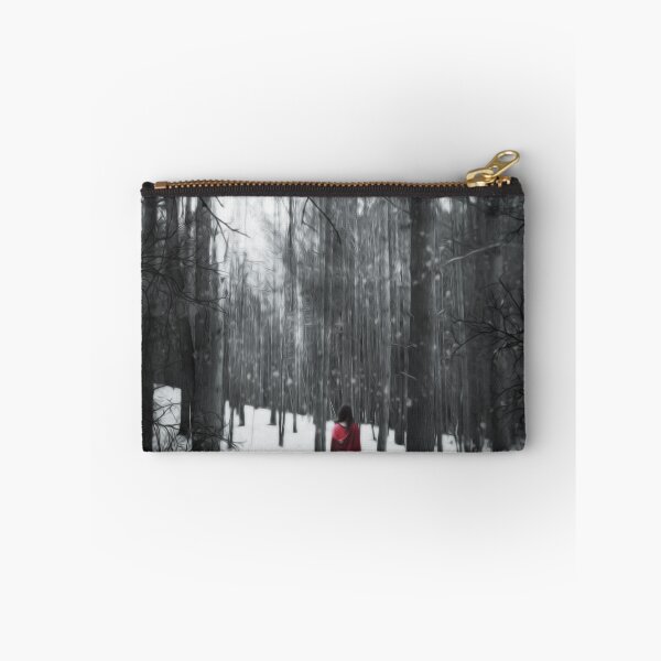 Item preview, Woman in Red Cloak Winter Forest designed and sold by Atticstudios.