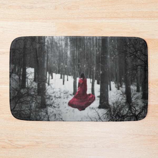 Item preview, Woman in Red Cloak Winter Forest designed and sold by Atticstudios.