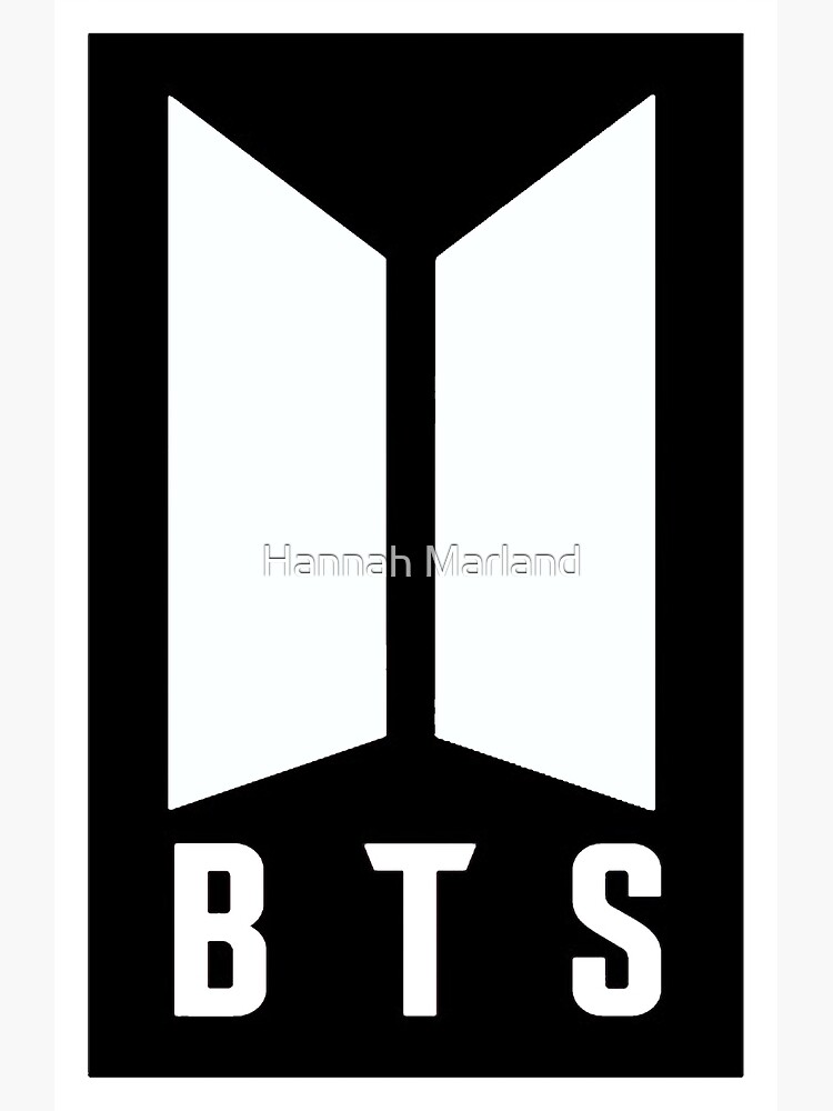 "BTS Black and White Logo" Metal Print for Sale by hannahmarland