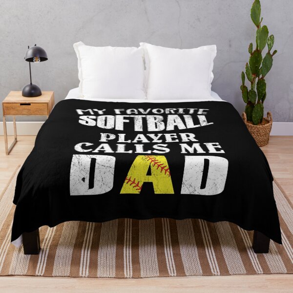 Item preview, My Favorite Softball Player Calls Me Dad - Funny Coaches print designed and sold by Grabitees.