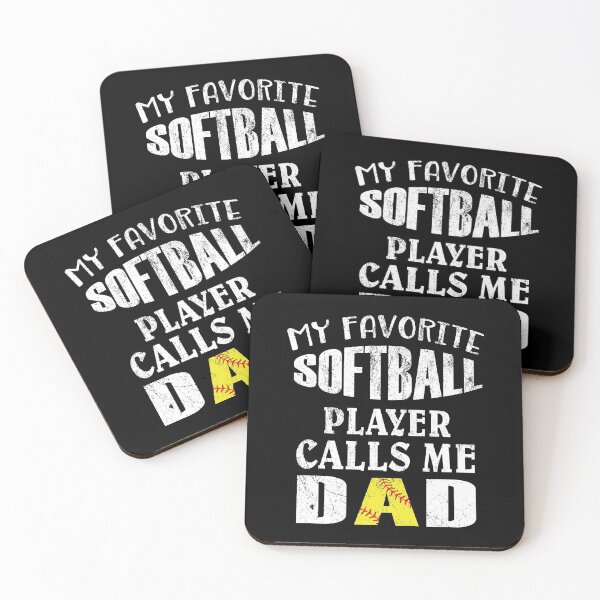 Item preview, My Favorite Softball Player Calls Me Dad - Funny Coaches print designed and sold by Grabitees.