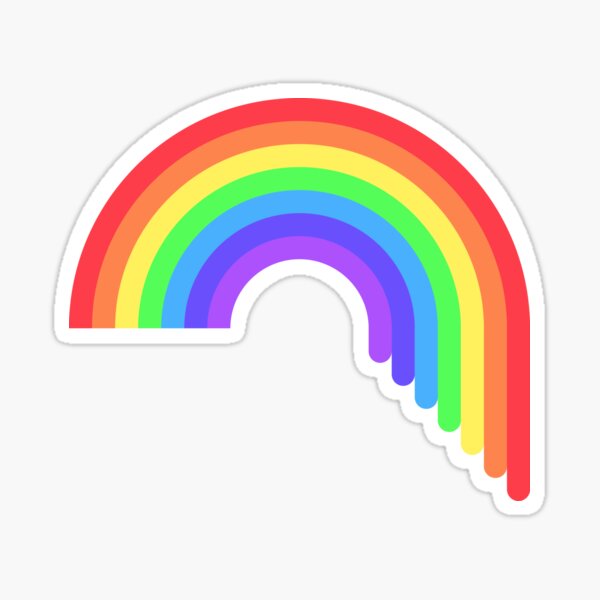 Double rainbow Sticker
