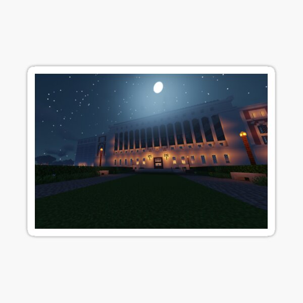 Sunset At Low Library Sticker By Cminecraftclub Redbubble - moonlight roblox library