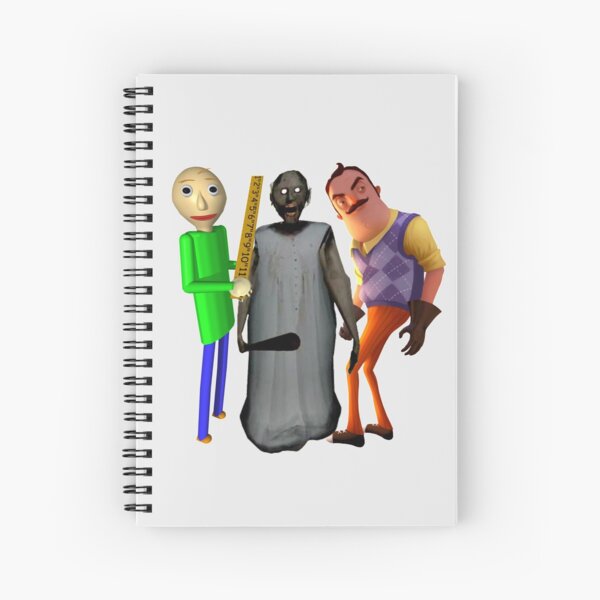 Mobile Horror Game Ice Scream Spiral Notebook By Inspired By Redbubble - dantdm roblox the elevator