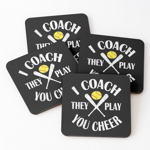 Item preview, I Coach They Play You Cheer - Funny Softball Coaches product designed and sold by Grabitees.