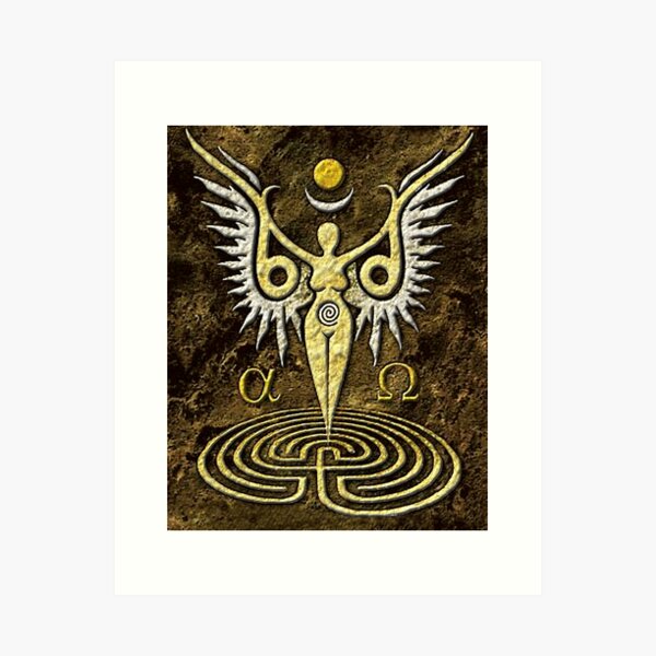 Angelic Bird Goddess Art Print