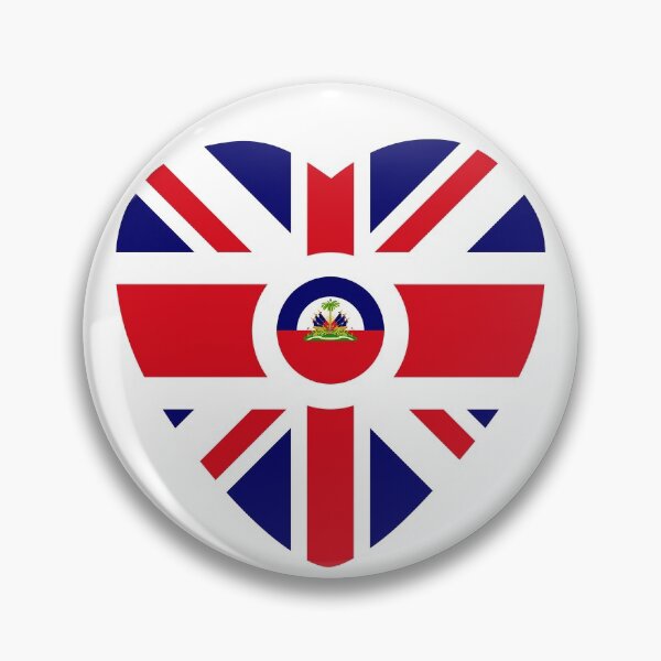 Item preview, British Haitian Multinational Patriot Flag Series (Heart) designed and sold by Carbon-Fibre Media.