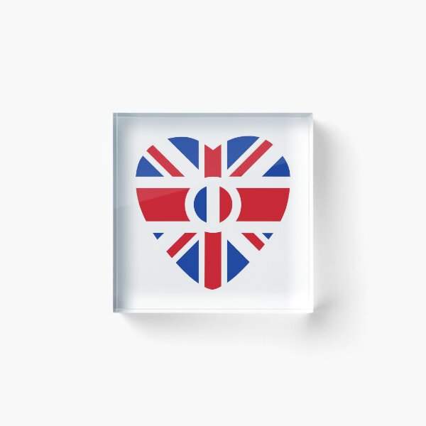 Item preview, British French Multinational Patriot Flag Series (Heart) designed and sold by Carbon-Fibre Media.