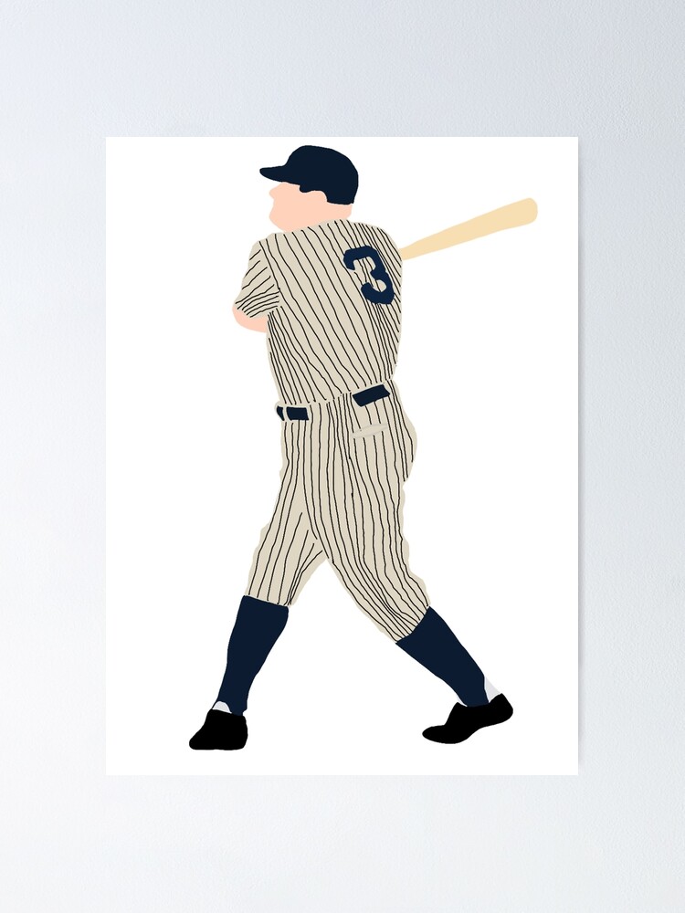 Babe Ruth In Red Sox Jersey by Vintage Baseball Posters