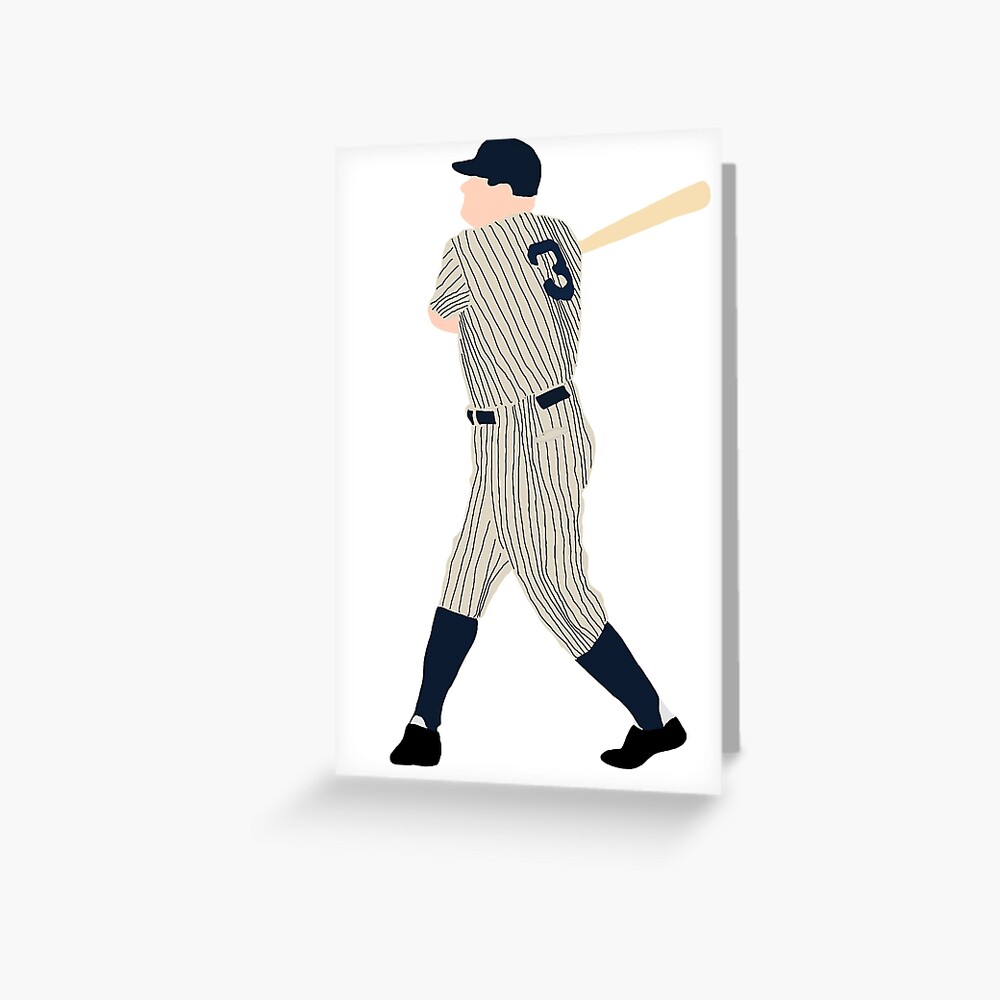 Babe Ruth Baseball Uniform by Yankiboy Play Clothes Greeting Card