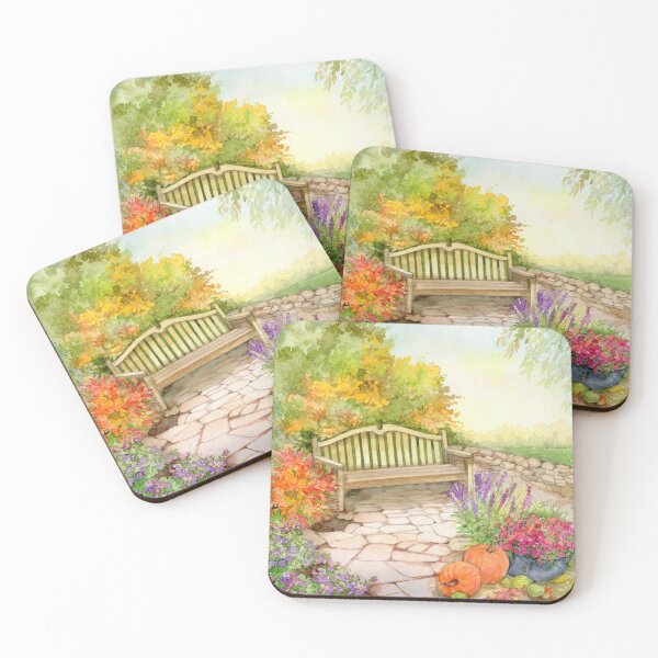 Item preview, Autumn Bench Gardenscape designed and sold by Cathi Freund.