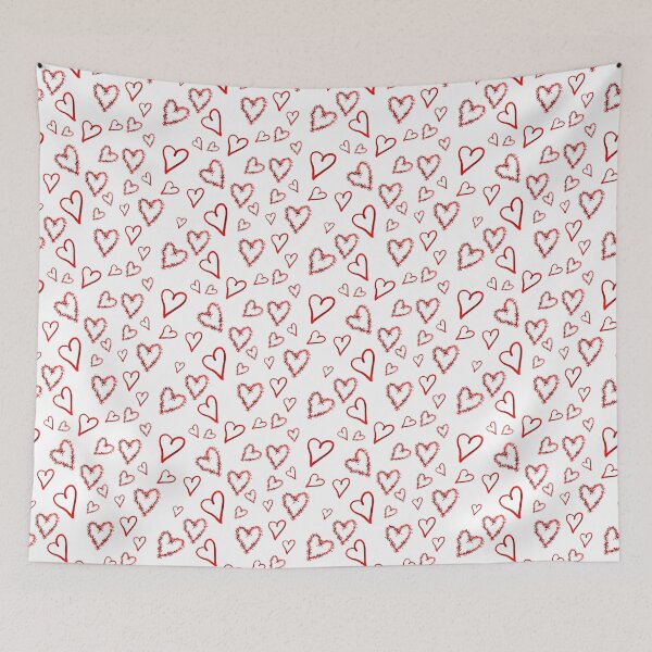 Item preview, Romantic heart hand drawn seamless pattern.  designed and sold by NataPrando.