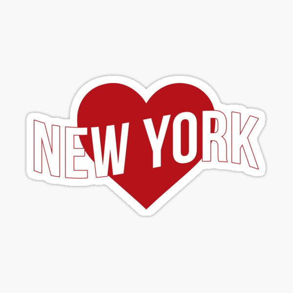 3x3in Circular I Love NY White w/ Red Trim New York Sticker | I Love New  York Souvenirs