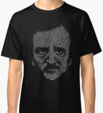 Edgar Allan Poe Nevermore Text Portrait Classic T-Shirt