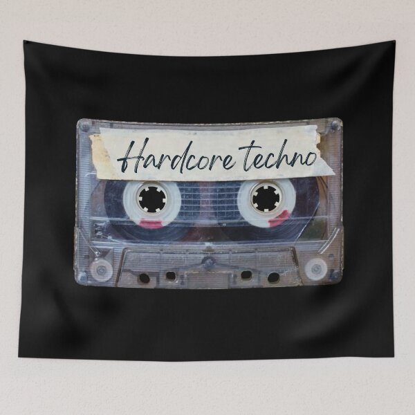 Artikelvorschau, Best of Hardcore Techno Musik Songs Style Kassette Old School entworfen und verkauft von Thestarrysky.