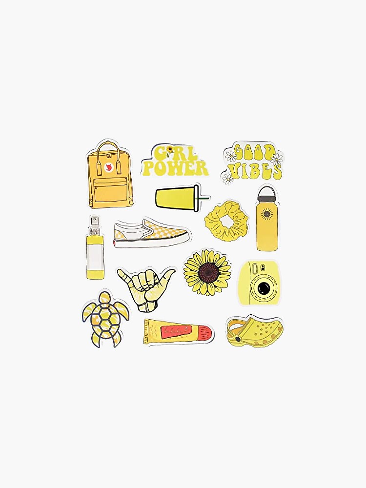 "yellow vsco pack" Sticker for Sale by isabellesmith Redbubble