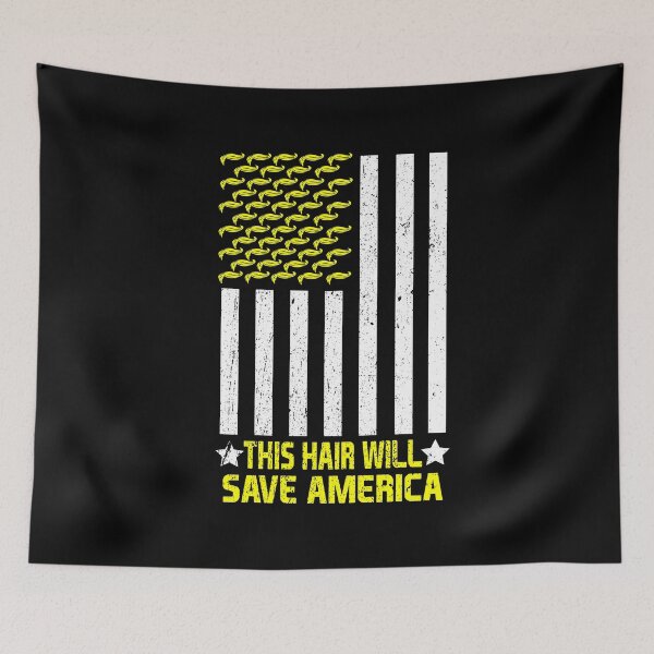 Item preview, Trump Hair USA Flag Republican Political designed and sold by 2blackcherries.