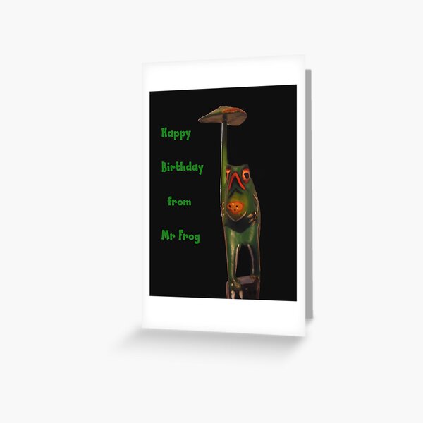 Mr Frog card Greeting Card