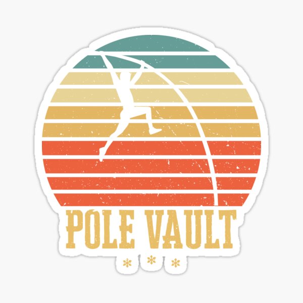 "Pole Vault Vintage Pole Vaulting Gift" Sticker by arpldesigns Redbubble