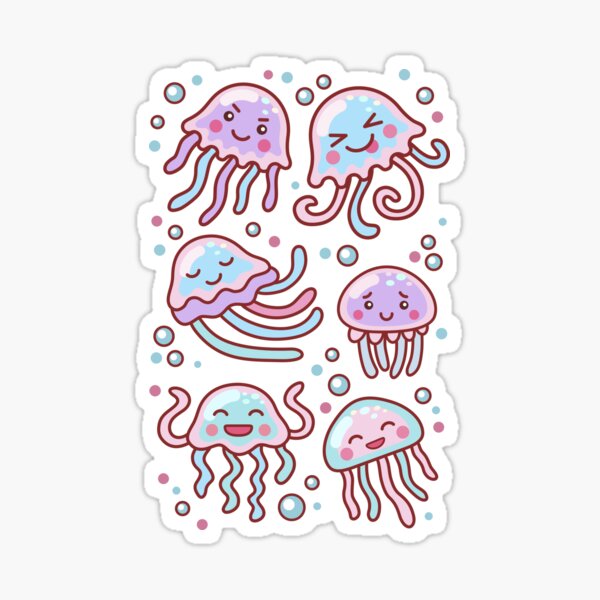 Cotton Candy Jellyfishes #3 Sticker