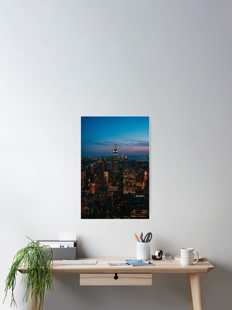 Thumbnail 2 of 3, Poster, NYC at Night designed and sold by rlafranco.