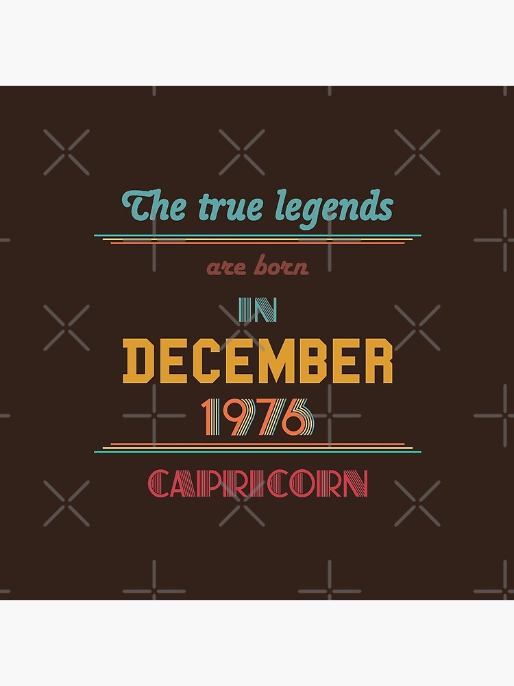 Legends are Born in December 1976