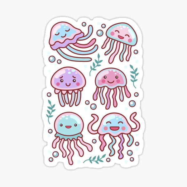 Cotton Candy Jellyfishes #5 Sticker