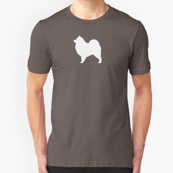 Samoyed Dog Silhouette(s) Slim Fit T-Shirt