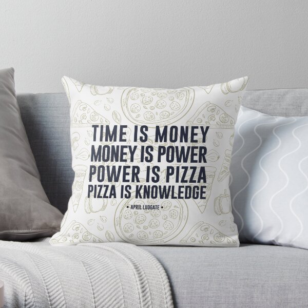 pizza is knowledge Throw Pillow