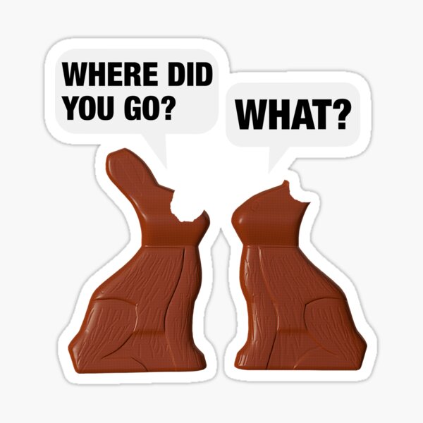 Item preview, Chocolate Bunny Funny Easter Gift designed and sold by Vintagemashup.