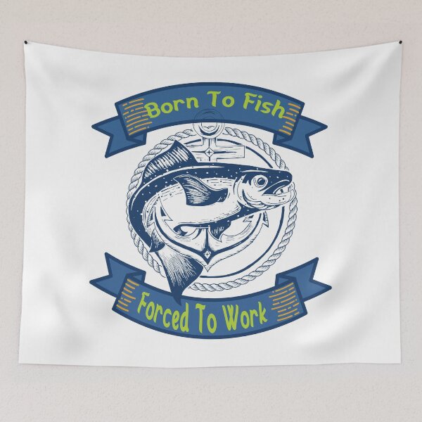 Item preview, Born To Fish Forced To Work T-Shirt designed and sold by sophiajon.