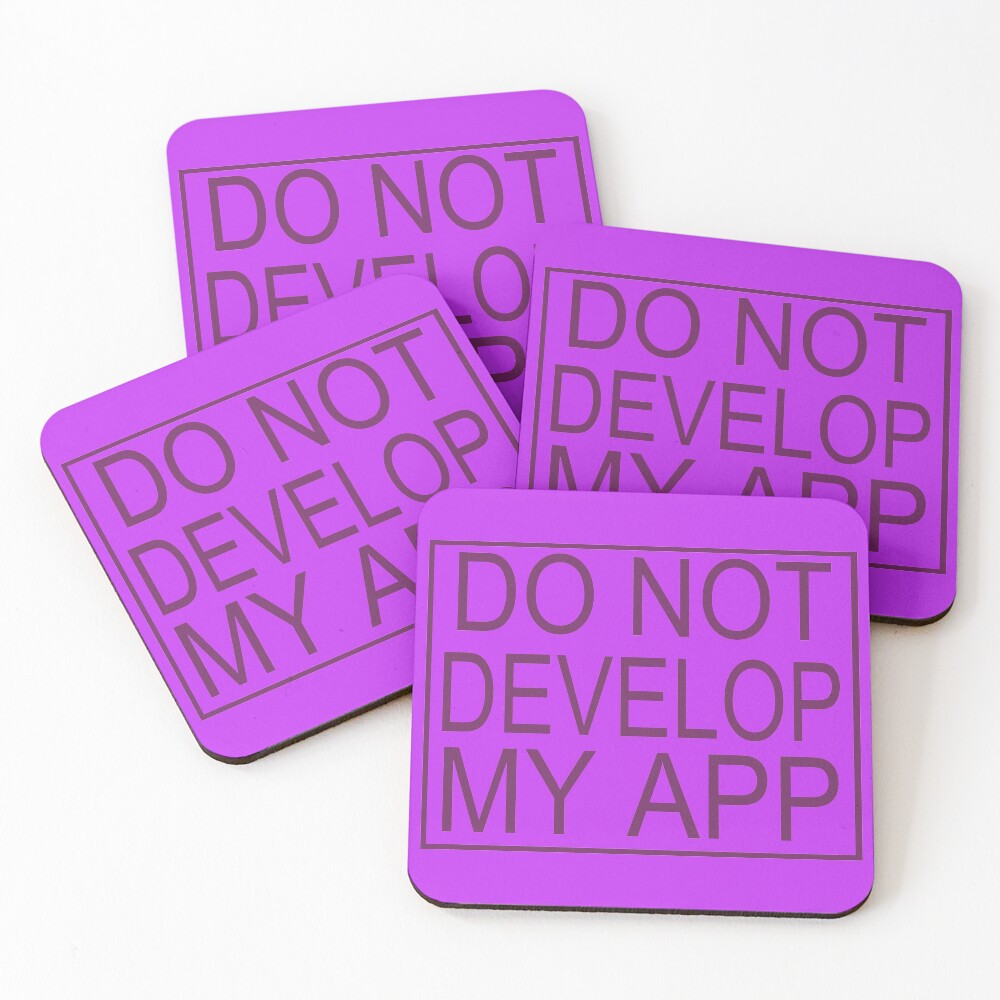 Do Not Develop My App Glootie from Rick and Morty Coasters (Set of 4)