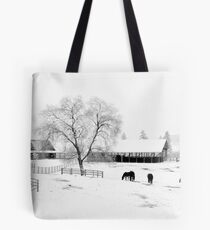 Horses in the Snow 2 Tote Bag