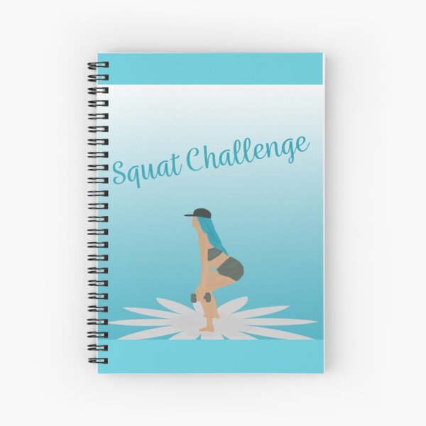 Squat Challenge Fitness Art Spiral Notebook