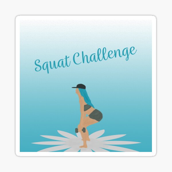 Squat Challenge Fitness Art Sticker