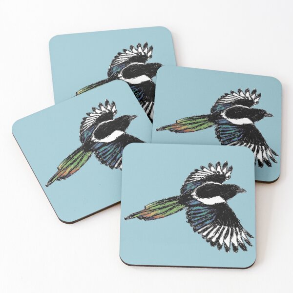 Item preview, Artwork of an Eurasian Magpie in Flight I designed and sold by JD's Shop.